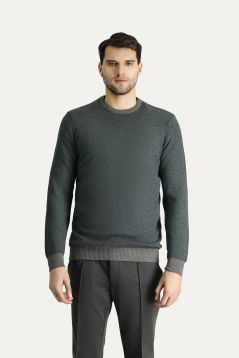 Pullover mit Rundhalsausschnitt, Slim Fit