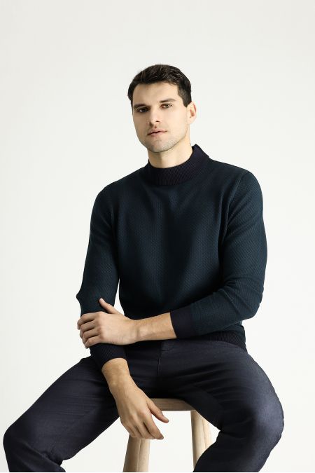 Mock-Turtleneck Slim Fit Jumper