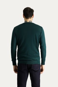 Strickpullover mit V-Ausschnitt, Slim Fit