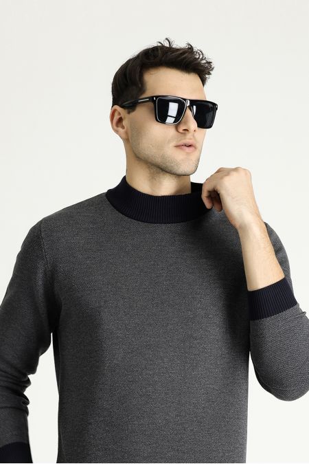 Mock-Turtleneck Slim Fit Jumper