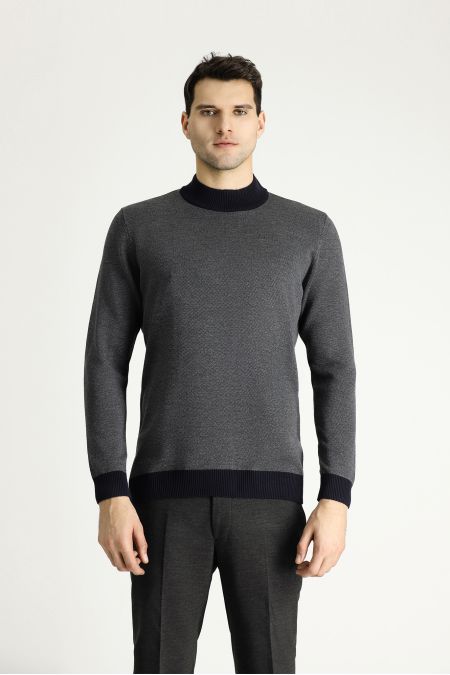 Mock-Turtleneck Slim Fit Jumper