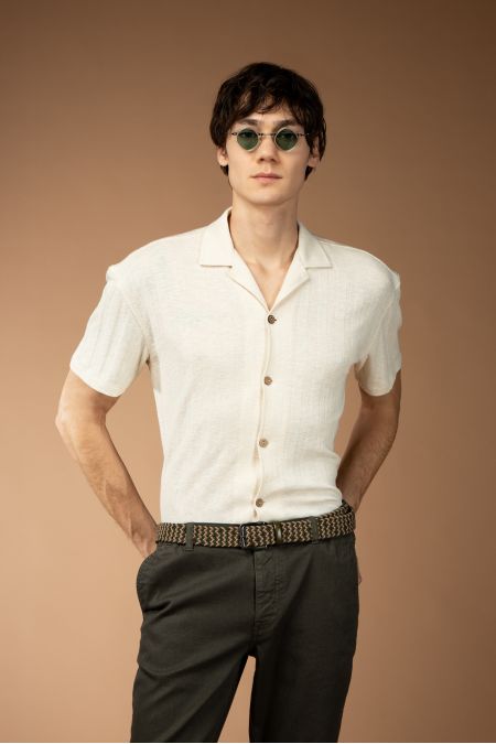 Polo collar shirt model t-shirt