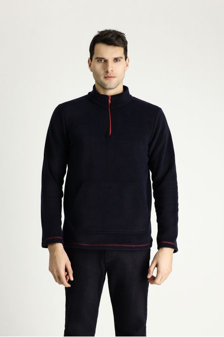 Zipper Fleece Sweatshirt