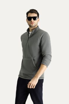 Zipper Fleece Sweatshirt