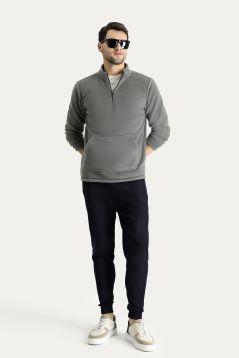 Zipper Fleece Sweatshirt