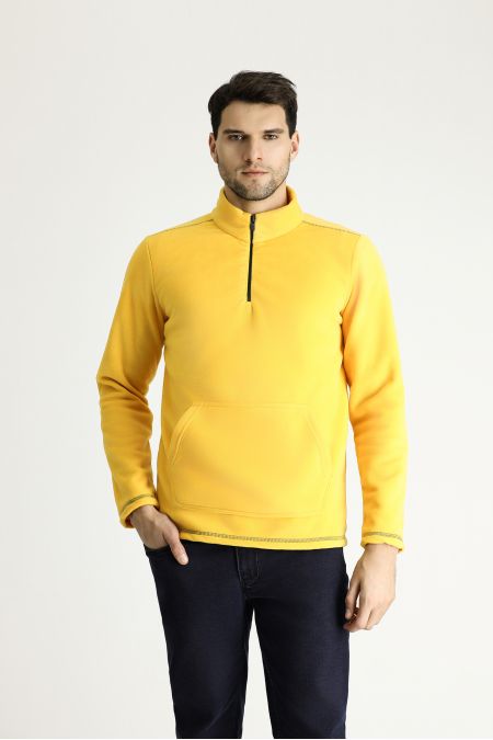 Zipper Fleece Sweatshirt