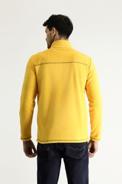 Halb Reißverschluss Fleece-Sweatshirt