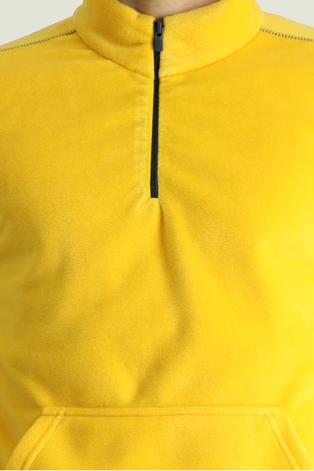 Fleece-Sweatshirt mit Reißverschluss