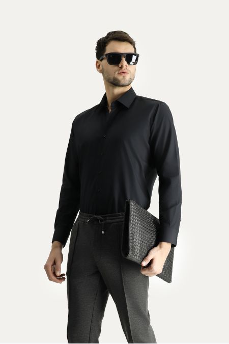 Long Sleeve Slim Fit Non-Iron Easy-Iron Cotton Shirt