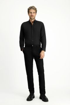 Langarm Slim Fit Baumwoll-Oxfordhemd