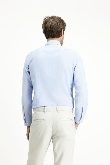 Langarm Slim Fit Baumwoll-Oxfordhemd