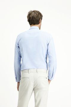 Langarm Slim Fit Baumwoll-Oxfordhemd