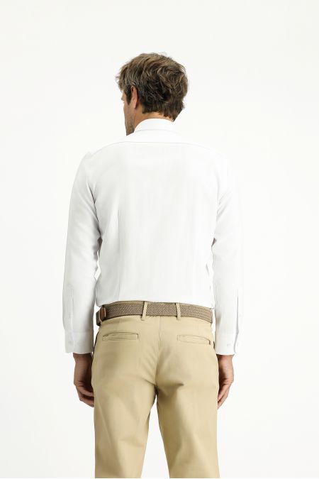 Langarm Slim Fit Baumwoll-Oxfordhemd