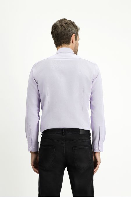 Langarm Slim Fit Baumwoll-Oxfordhemd