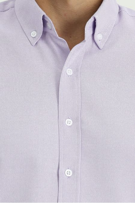 Long Sleeve Slim Fit Cotton Oxford Shirt