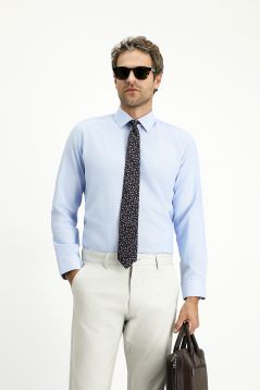 Langarm Slim Fit Baumwoll-Oxfordhemd