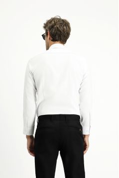 Langarm Slim Fit Baumwoll-Oxfordhemd