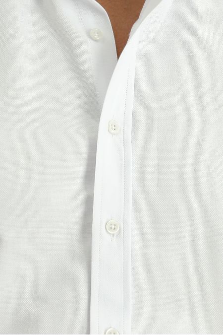 Long Sleeve Regular Fit Plain Cotton Oxford Shirt