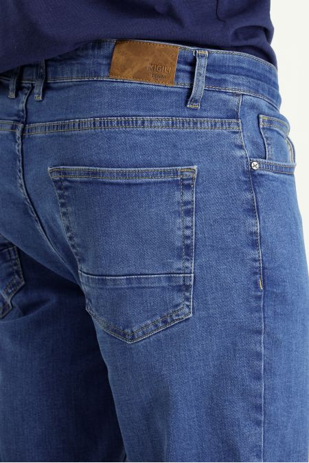 Slim-Fit Elastische Denim-Hose