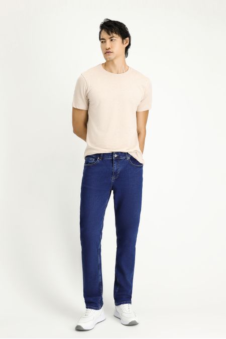 Slim-Fit Elastische Denim-Hose