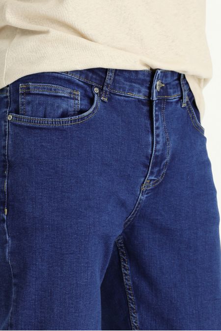 Slim-Fit Elastische Denim-Hose