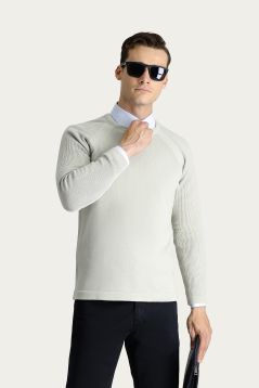 Pullover mit Rundhalsausschnitt, Slim Fit