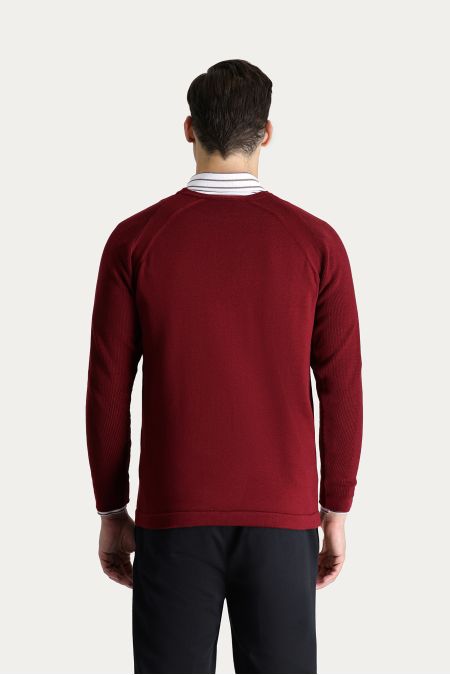 Pullover mit Rundhalsausschnitt, Slim Fit