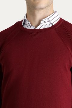 Pullover mit Rundhalsausschnitt, Slim Fit