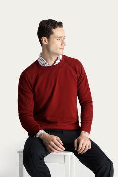 Pullover mit Rundhalsausschnitt, Slim Fit