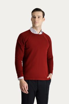 Pullover mit Rundhalsausschnitt, Slim Fit