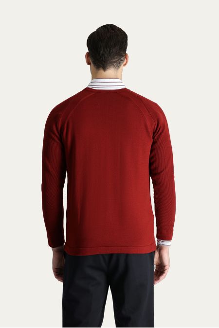 Pullover mit Rundhalsausschnitt, Slim Fit