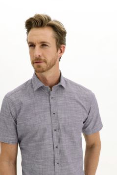 Short Sleeve Patterned Classic Shirt