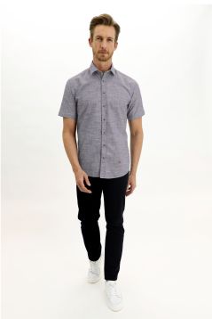 Short Sleeve Patterned Classic Shirt