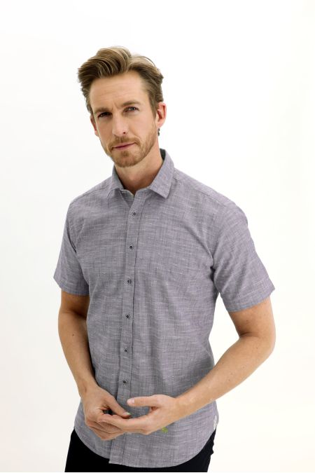 Short Sleeve Patterned Classic Shirt