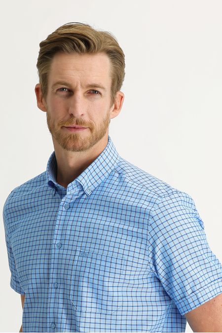 Short Sleeve Plaid Classic Shirt