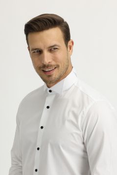 Wing Collar Slim Fit Shirt