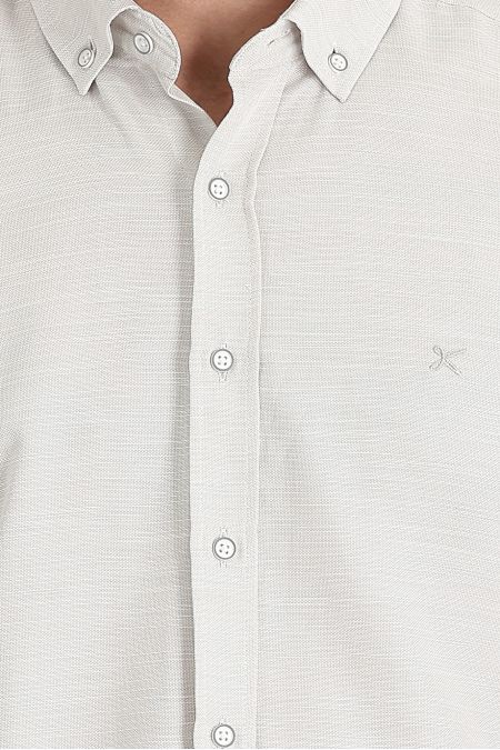 Long Sleeve Relax Fit Linen-Looking Shirt