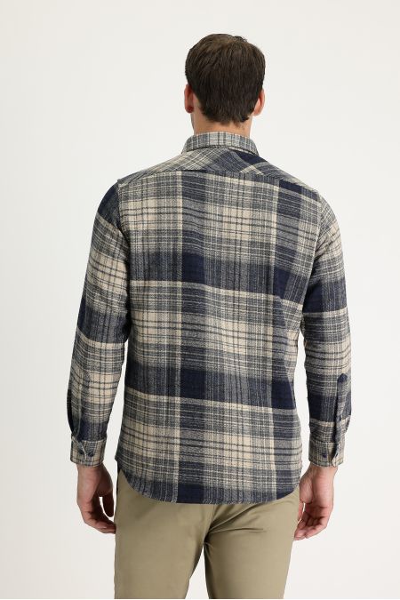 Long Sleeve Plaid Flannel Shirt