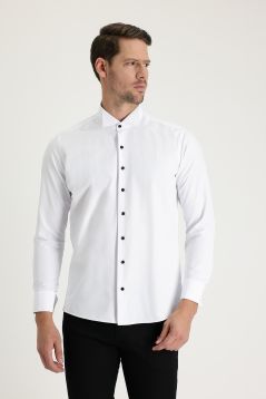 Slim Fit Hemd mit Flügelkragen