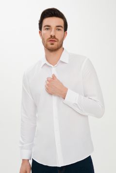 Long Sleeve Slim Fit Patterned Shirt