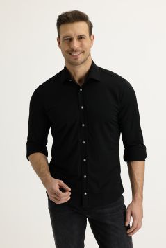 Long Sleeve Design Slim Fit Shirt