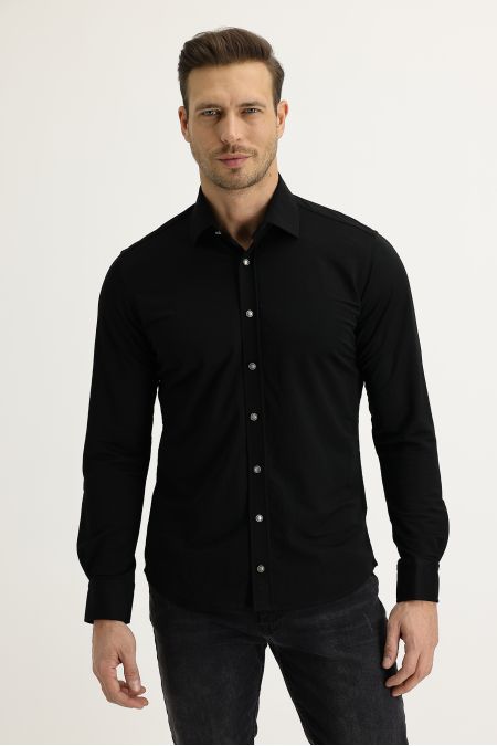 Long Sleeve Design Slim Fit Shirt