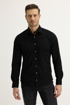 Long Sleeve Design Slim Fit Shirt