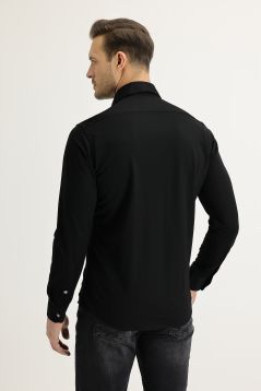 Long Sleeve Design Slim Fit Shirt