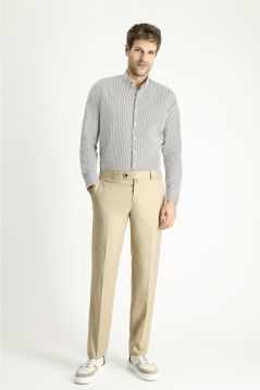 Langärmeliges Slim Fit Hemd mit Muster