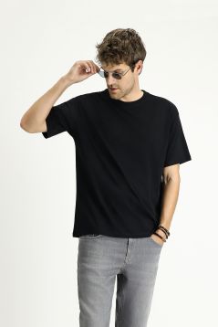 Crew Neck Regular Fit Solid Color T-Shirt