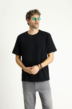 Crew Neck Regular Fit Solid Color T-Shirt