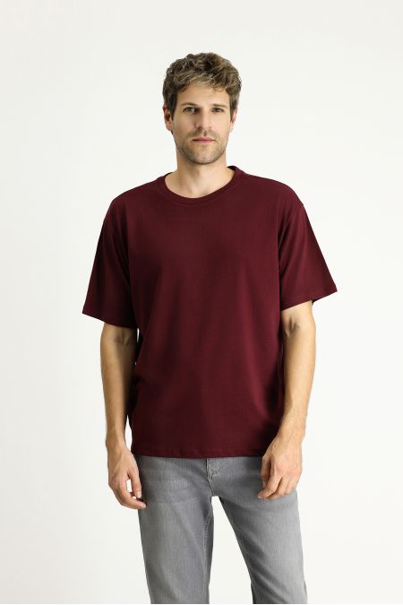 Crew Neck Regular Fit Solid Color T-Shirt