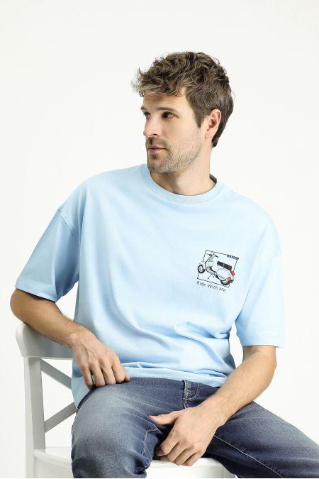 Crew Neck Regular Fit Solid Color T-Shirt