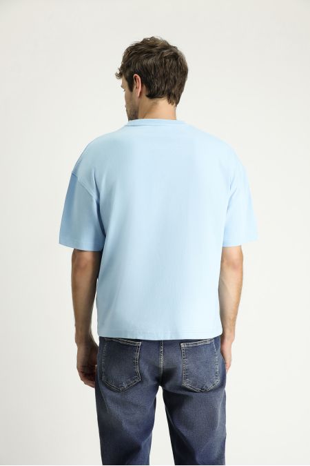 Crew Neck Regular Fit Solid Color T-Shirt